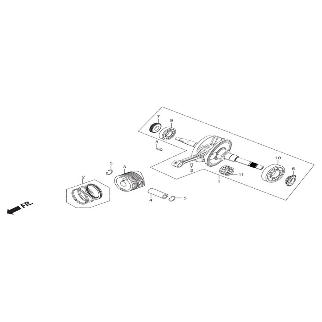 HERO DUET 110 (Euro 3) KRANK #HR-ORT F2963